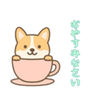 [おやすみなさい専用]カップから犬（個別スタンプ：8）