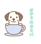 [おやすみなさい専用]カップから犬（個別スタンプ：12）