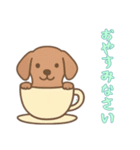 [おやすみなさい専用]カップから犬（個別スタンプ：14）