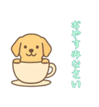 [おやすみなさい専用]カップから犬（個別スタンプ：16）