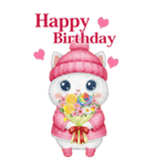 猫ちゃんのイベント♡挨拶♡誕生日♡お祝い（個別スタンプ：5）