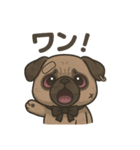 病み可愛パグの日常スタンプ/返事に使える（個別スタンプ：40）