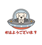 UFOで宇宙犬1日常（個別スタンプ：12）