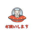 UFOで宇宙犬1日常（個別スタンプ：14）