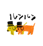 ゆるいオレンジと黄色の犬（個別スタンプ：12）