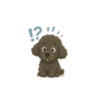 グレーと黒のプードル（個別スタンプ：36）