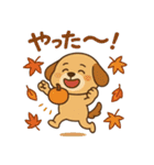 ワンちゃんの秋満喫（個別スタンプ：22）