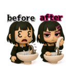 【3D】闇感満載地雷ちゃん（個別スタンプ：7）