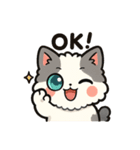 ふわもこ癒しねこ【ちょっとシュール編】（個別スタンプ：5）