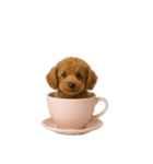 [アレンジ用]カップから犬1（個別スタンプ：10）