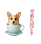 [お疲れ様です専用]カップからワンコ（個別スタンプ：11）