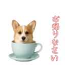 [お帰りなさい専用]カップからワンコ（個別スタンプ：12）