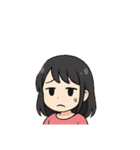黒髪女性のアイサツ（個別スタンプ：4）