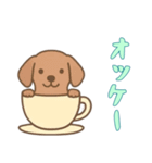 [オッケー専用]カップから犬（個別スタンプ：4）