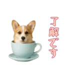 [了解です専用]カップからワンコ（個別スタンプ：10）