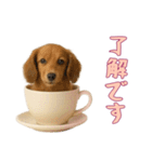 [了解です専用]カップからワンコ（個別スタンプ：15）