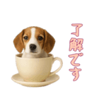 [了解です専用]カップからワンコ（個別スタンプ：16）