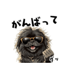 ロックで時々オネェな黒ペキニーズ（個別スタンプ：14）