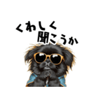 ロックで時々オネェな黒ペキニーズ（個別スタンプ：18）