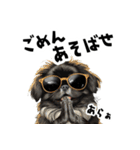 ロックで時々オネェな黒ペキニーズ（個別スタンプ：19）
