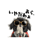 ロックで時々オネェな黒ペキニーズ（個別スタンプ：35）