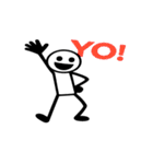 棒人間のスタンプ40使いやすい（個別スタンプ：3）