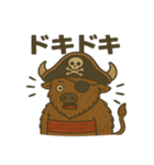 シュールな海賊のバイソンのスタンプ 001（個別スタンプ：23）