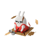 デカ動く 3D擦れうさぎ5（個別スタンプ：14）