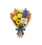 祝福花束コラージュ 心からの祝福（改版）（個別スタンプ：20）