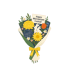 祝福花束コラージュ 心からの祝福（改版）（個別スタンプ：22）