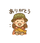 釣りガールの毎日使える日常会話スタンプ（個別スタンプ：2）