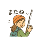 釣りガールの毎日使える日常会話スタンプ（個別スタンプ：6）