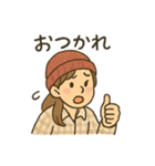 釣りガールの毎日使える日常会話スタンプ（個別スタンプ：9）