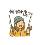 釣りガールの毎日使える日常会話スタンプ（個別スタンプ：24）
