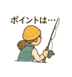 釣りガールの毎日使える日常会話スタンプ（個別スタンプ：34）
