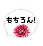 *花* ダリア＆吹き出し（個別スタンプ：23）