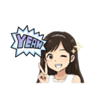 ちょっと女性アイドル風のスタンプ（個別スタンプ：5）