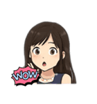ちょっと女性アイドル風のスタンプ（個別スタンプ：6）