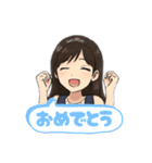 ちょっと女性アイドル風のスタンプ（個別スタンプ：9）