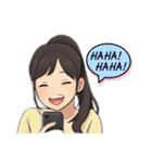 ちょっと女性アイドル風のスタンプ（個別スタンプ：33）