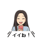 ちょっと女性アイドル風のスタンプ（個別スタンプ：36）