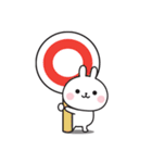 大人可愛いうさぎさんのデカ文字スタンプ（個別スタンプ：6）