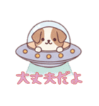 宇宙犬UFOで襲来（個別スタンプ：12）