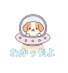 宇宙犬UFOで襲来（個別スタンプ：14）