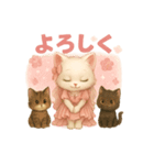 愛らしい猫たちよくつかうことば（個別スタンプ：4）