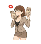 お金大好き女子 稼ぐ！BIGスタンプver.（個別スタンプ：3）