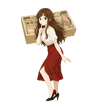 お金大好き女子 稼ぐ！BIGスタンプver.（個別スタンプ：7）