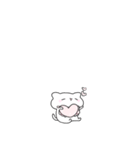 【小さい】ピンクリボンのゆるいこねこ（個別スタンプ：2）