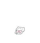 【小さい】ピンクリボンのゆるいこねこ（個別スタンプ：5）