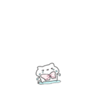 【小さい】ピンクリボンのゆるいこねこ（個別スタンプ：9）